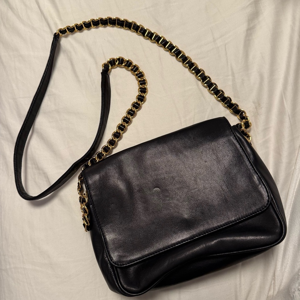 Nine West Black Crossbody Bag with Gold Chain